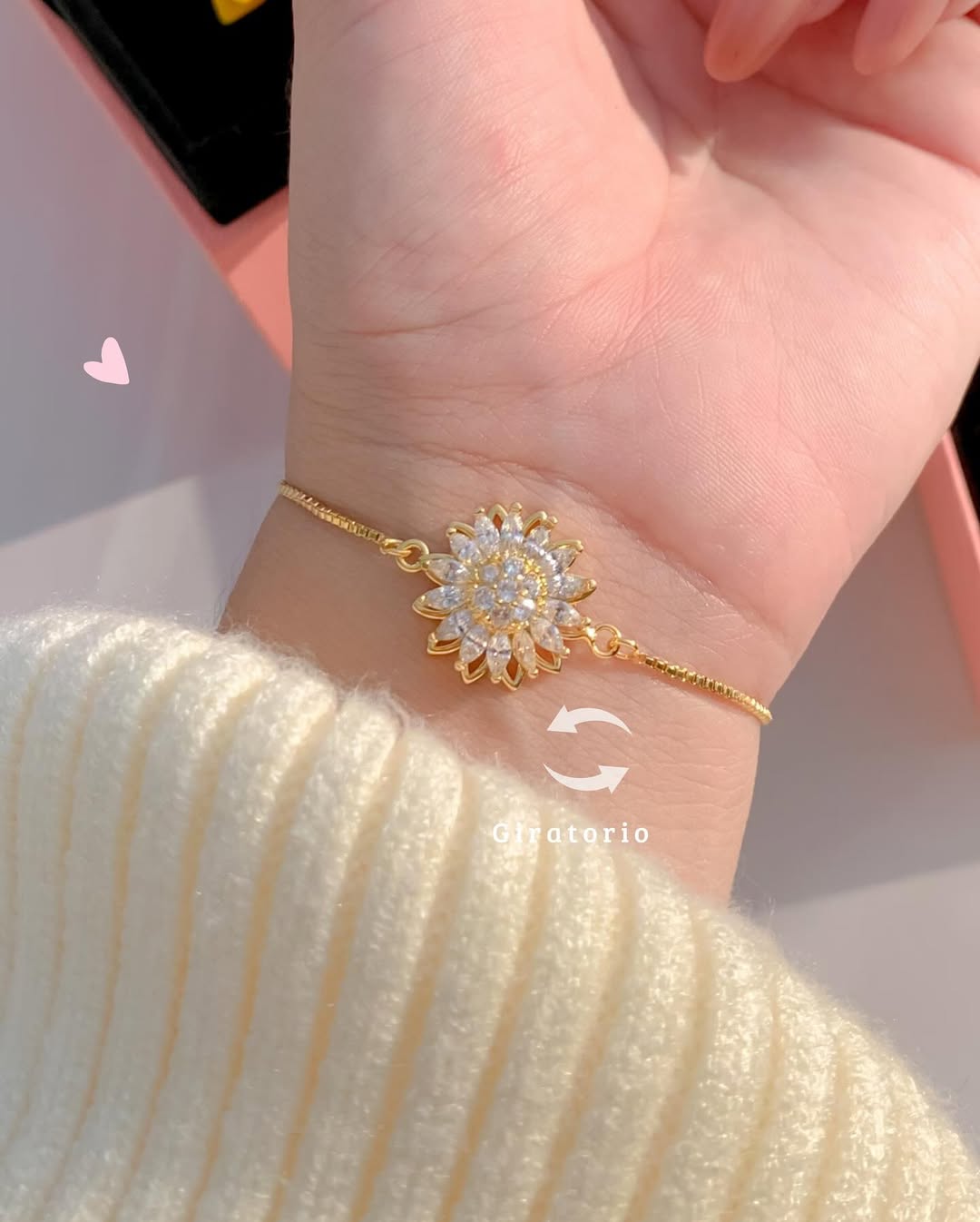 Pulsera Girasol Giratorio +CAJAREGALO