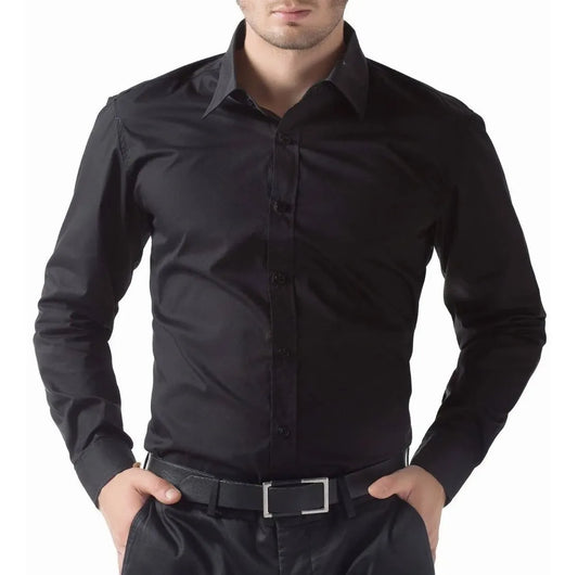 Camisa Slim Hombre Manga Larga