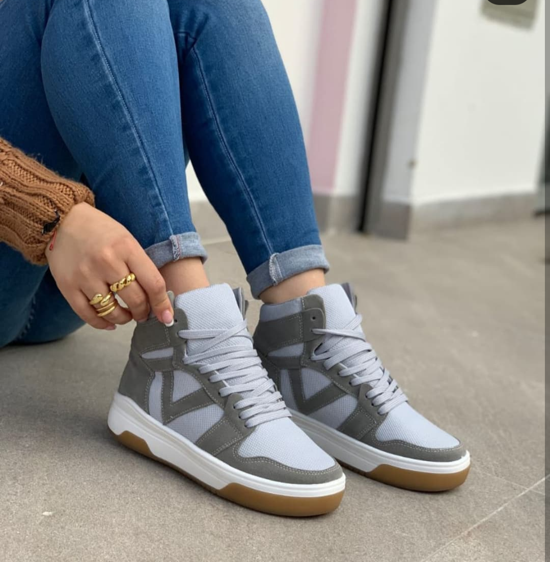 Tenis de mujer Chicago Blanco Azul